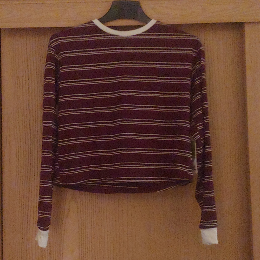 Orange Kiss Striped Crop Top